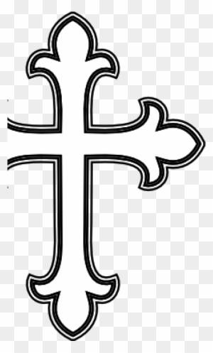 traveling clipart black and white cross