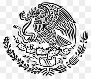 Black And White Mexican Flag - Coat Of Arms Of Mexico - Free ...