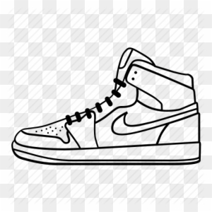 drawing of a nike shoe