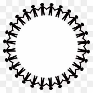 People Around Circle Holding Hands Clip Art - We Are Big Family - Free