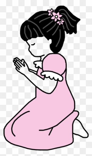 girl praying in church drawing