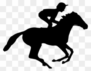 Horse Racing The Kentucky Derby Clip Art - Horse And Jockey Silhouette ...