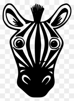 Zebra Face Clip Art - Drawing Of A Zebra Head - Free Transparent PNG