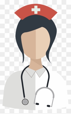 Nurse Head Vector - Enfermera Silueta Vector - Free Transparent PNG