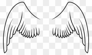 White Angel Wings Clipart - Alas De Ave Para Colorear - Free ...