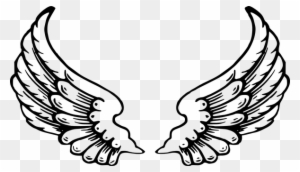 Angel Wings Open White Feathers Peace Safe - Angel Wings And Halo Png