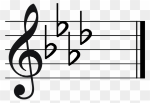 Key Signature B Flat Major - Free Transparent PNG Clipart Images Download