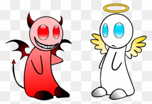 Animated Celebration Clipart 21, Buy Clip Art - Cartoon Devil And Angel