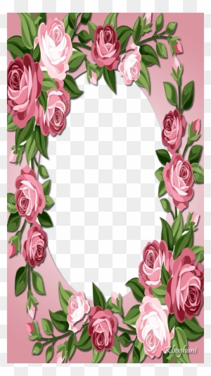 Beautiful Flower Frames - Flower Circle Frame Png - Free Transparent ...