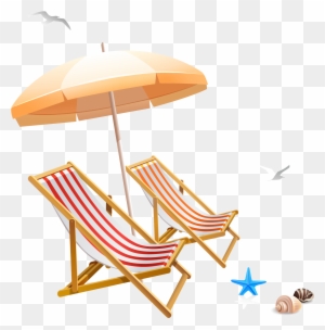 Beach Umbrella And Chair Png Clip Art - Beach Chair And Umbrella ...