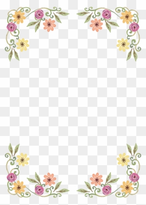 Wildflower Floral Design - New Years Border Png - Free Transparent PNG ...