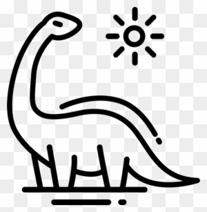 brontosaurus clipart black and white