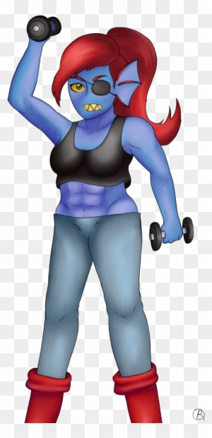 Undyne Weight Lifting By Americafangirl - Olympic Weightlifting