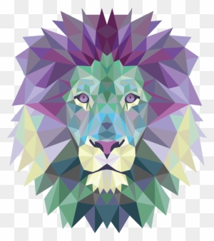 Lion T Shirt Geometry Poster Canvas Tete De Lion Origami Free Transparent Png Clipart Images Download - roblox origami